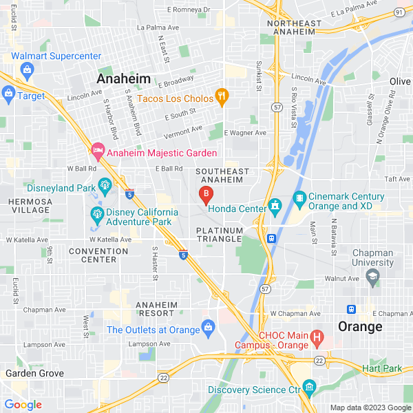 Granada Cabinets location map: 1400 E Cerritos Ave, Anaheim, CA