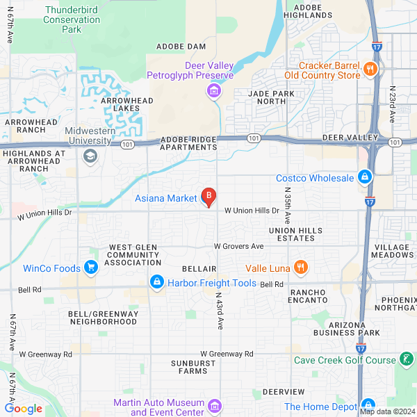 Shady Deal Tree Care Services location map: 4410 W Union Hills Dr STE 7-127, Glendale, AZ