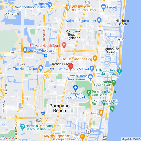 Filterbuy HVAC Solutions location map: 2521 NE 4th Ave, Pompano Beach, FL