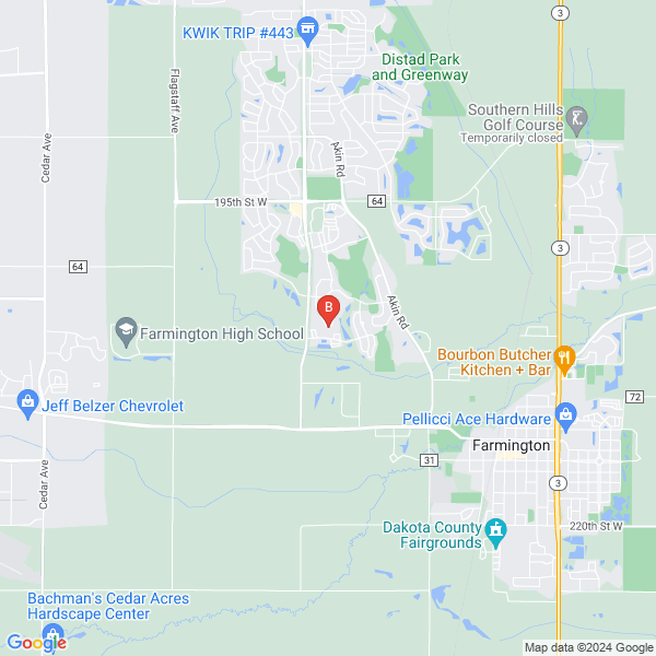 J&J Total Floor Care Inc location map: 20393 Erickson Path, Farmington, MN