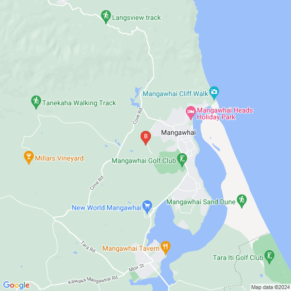 Benchmark Build location map: 62d Jack Boyd Dr, Mangawhai, Northland
