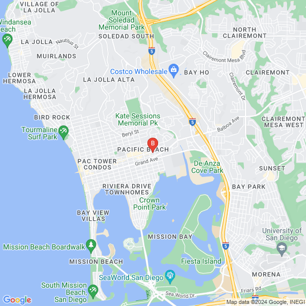 Sevilla & Associates Tus Abogados de Accidentes location map: 2053 Garnet Ave #185, San Diego, California